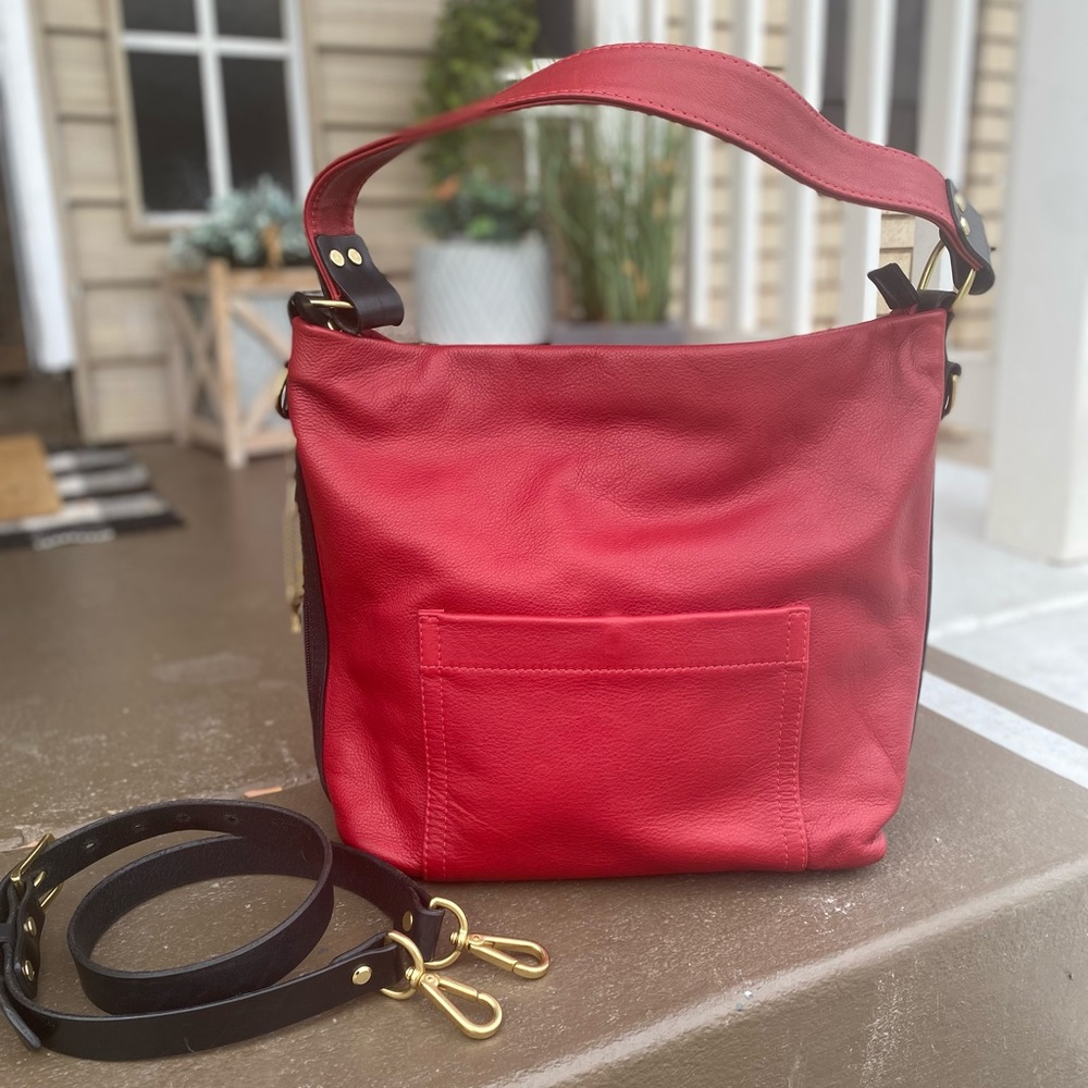 Coronado leather hobo- Limited red color
